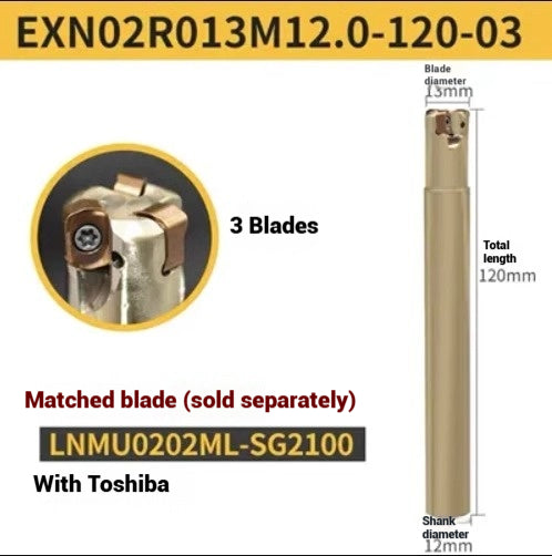 1053-ESE small diameter clear angle milling cutter shanks for 8 10 12 14 16 tungsten carbide milling cutter JDMT070204 double-edged cutter shanks Shandong Denso Pricision Tools Co.,Ltd.